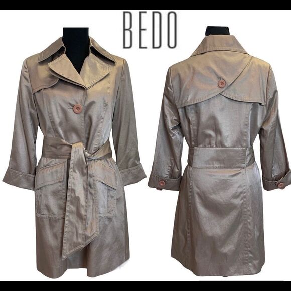 Bedo light tan brown trenchcoat size medium - Picture 1 of 16